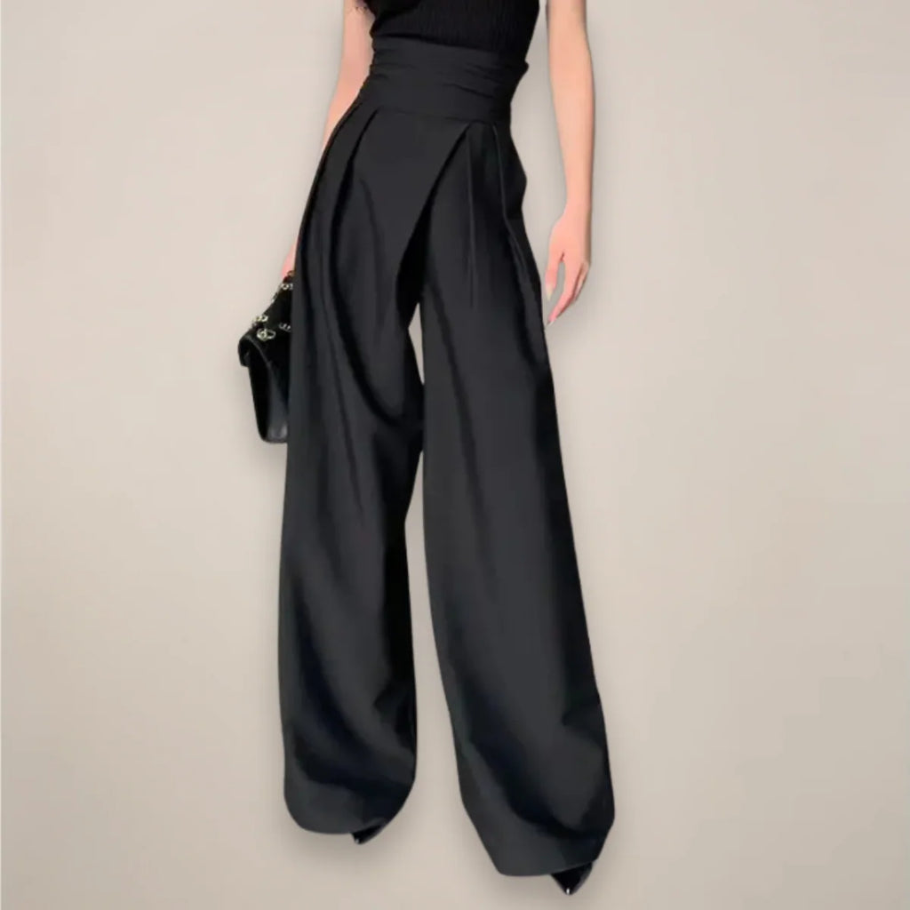 Antonina | Women's Full Length Wide Leg High Waisted Trousers