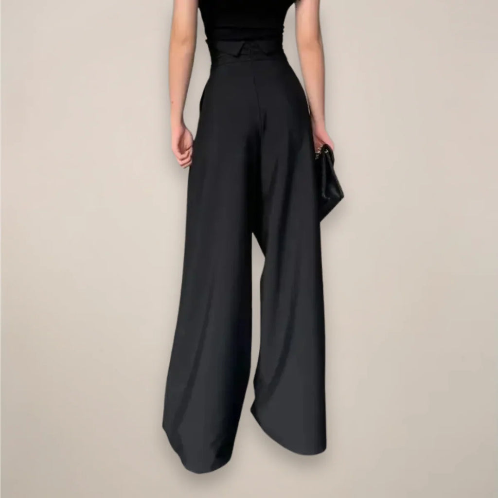Antonina | Women's Full Length Wide Leg High Waisted Trousers
