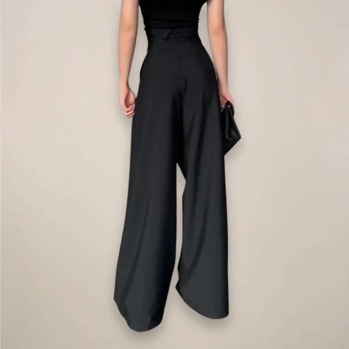 Antonina | Women's Full Length Wide Leg High Waisted Trousers