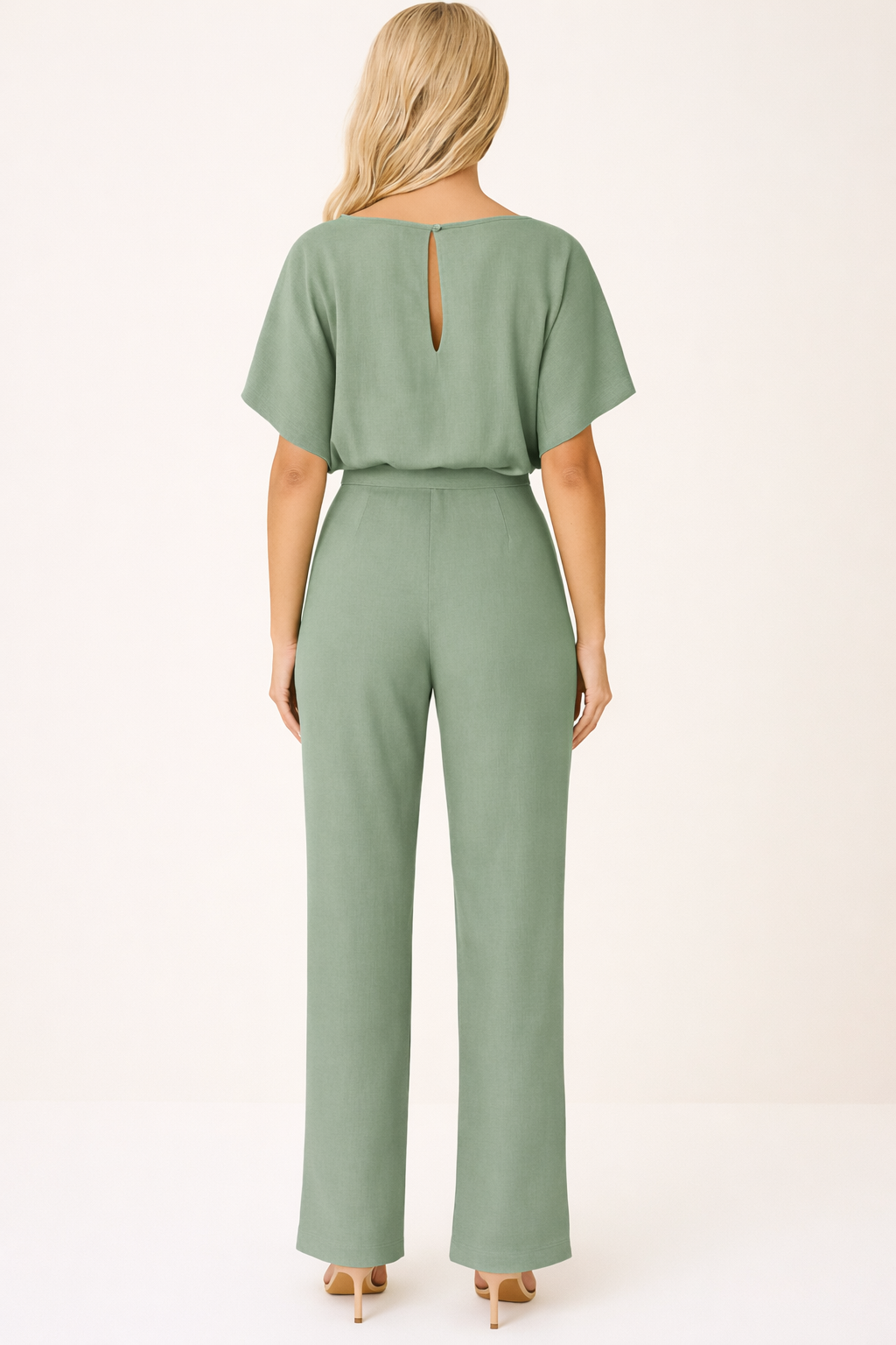 Arabella | Women’s Waist Tie Short Sleeve Summer Jumpsuit