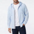 Arcangel | Men’s Drawstring Front Zip Long Sleeve Hooded Shirt