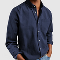 Arden | Men’s Turn Down Collar Button Up Long Sleeve Shirt