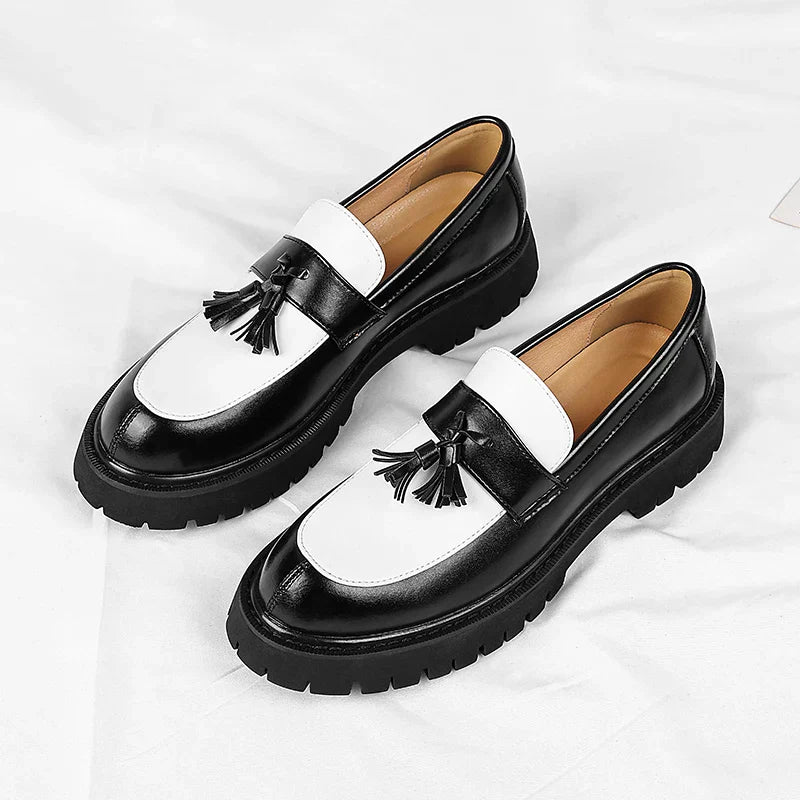 Arlando | Men's Two Tone Tassel Dress Loafer Shoes