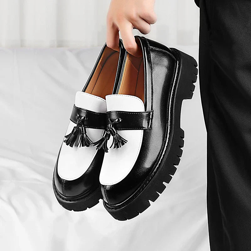 Arlando | Men's Two Tone Tassel Dress Loafer Shoes