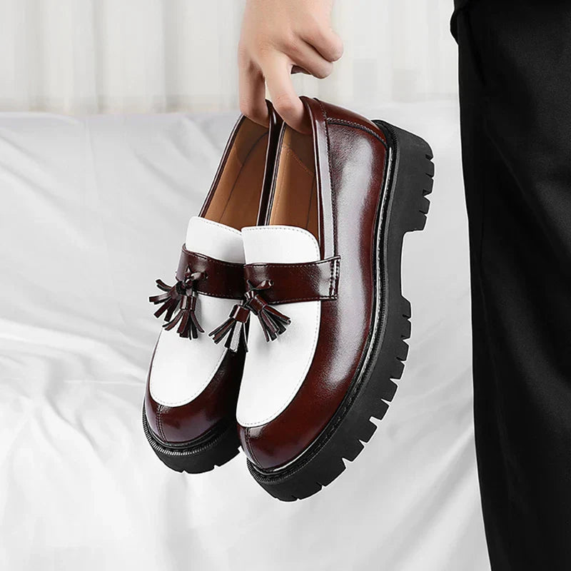 Arlando | Men's Two Tone Tassel Dress Loafer Shoes