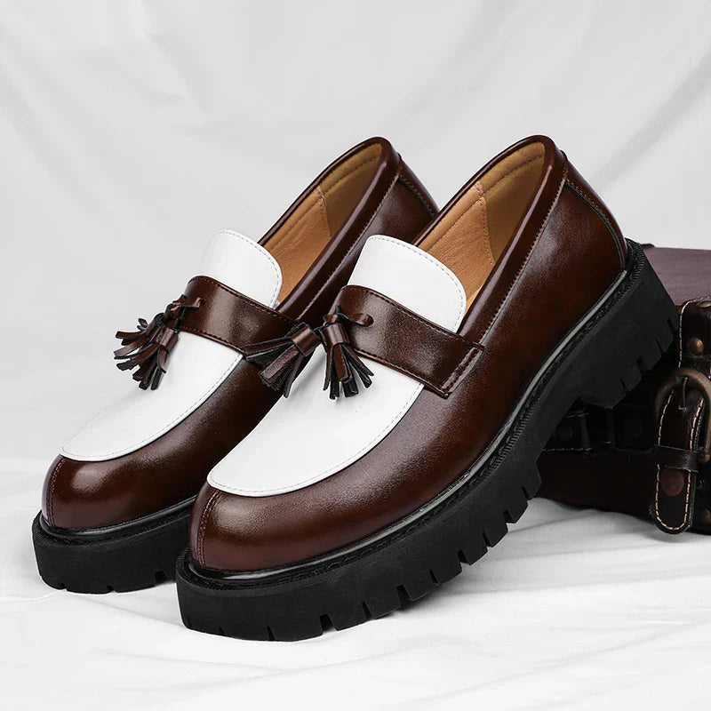 Arlando | Men's Two Tone Tassel Dress Loafer Shoes
