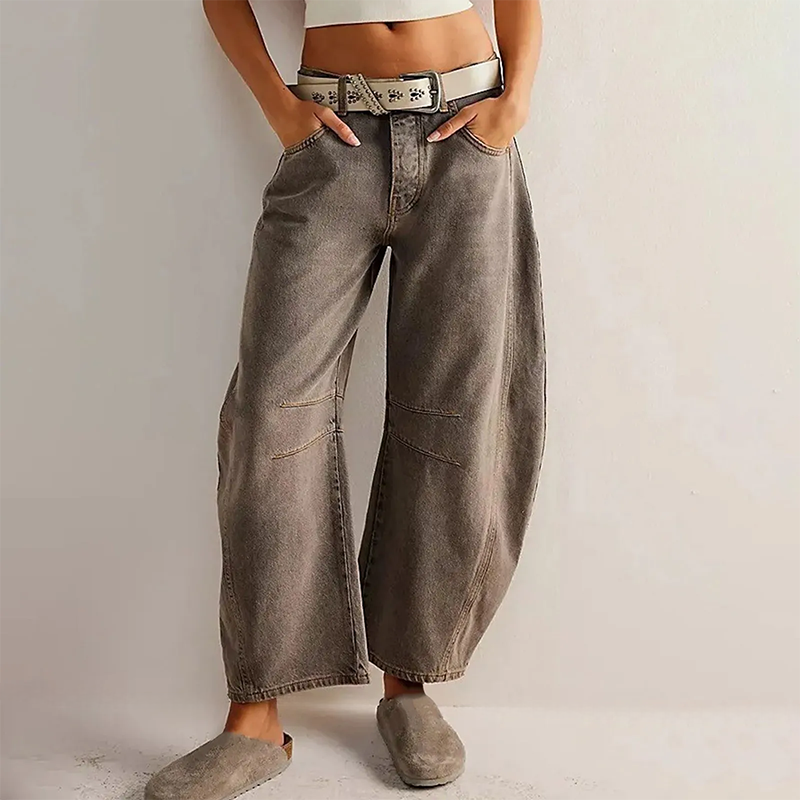 Arlee | Women's Mid Rise Button Baggy Jeans