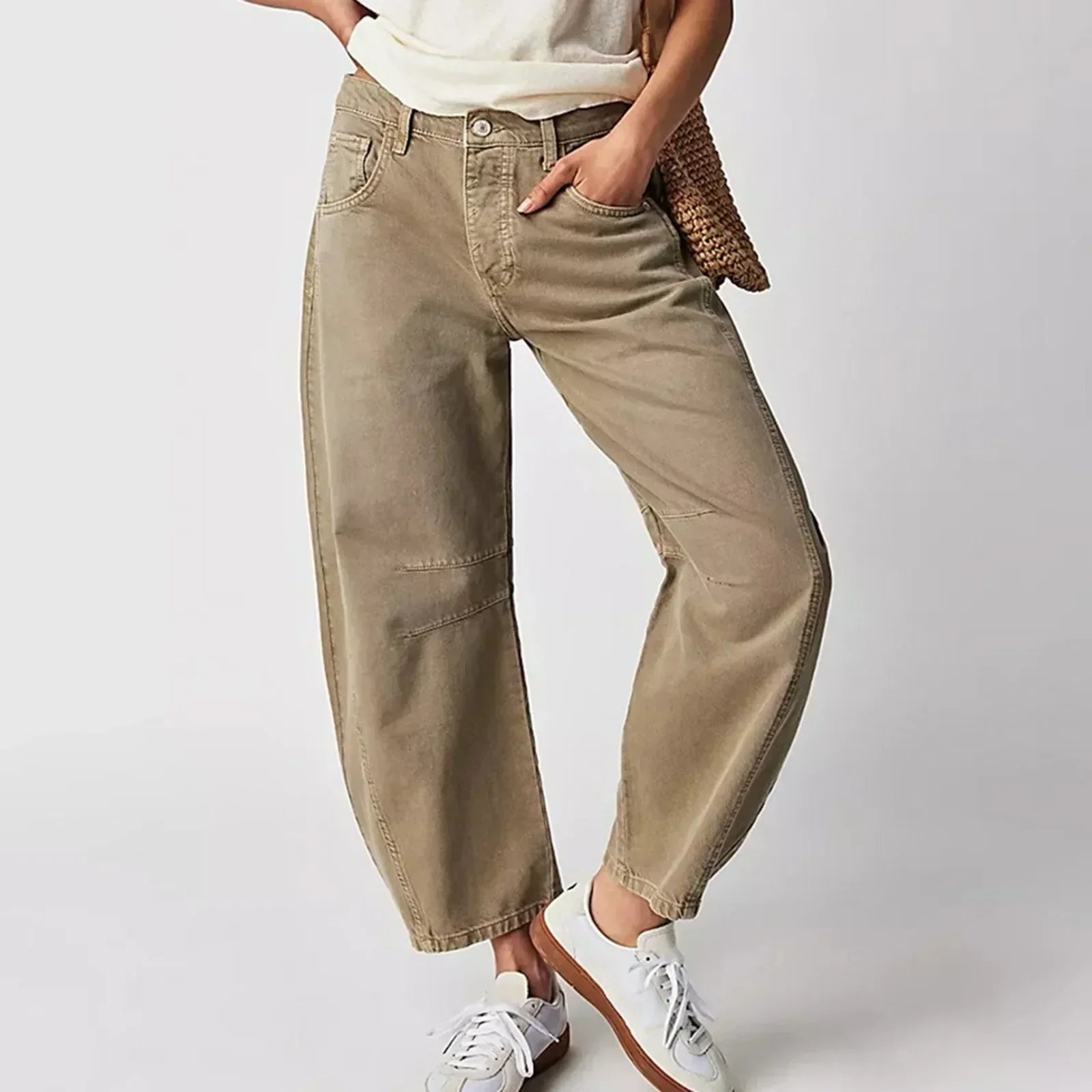 Arlee | Women's Mid Rise Button Baggy Jeans