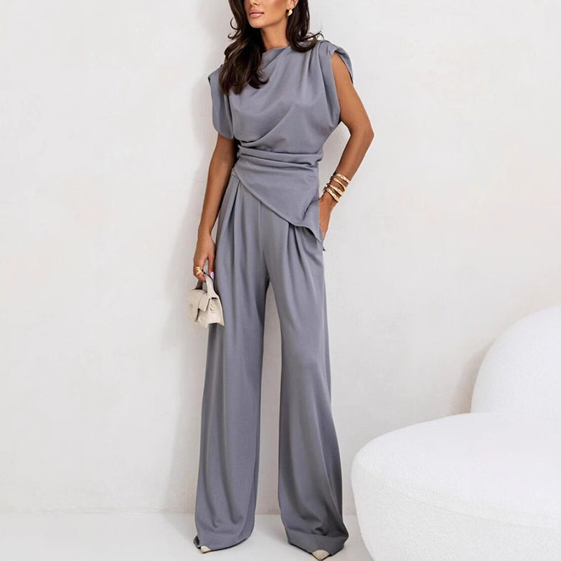 Arlena | Women's Asymmetric Sleeveless Two Piece Set