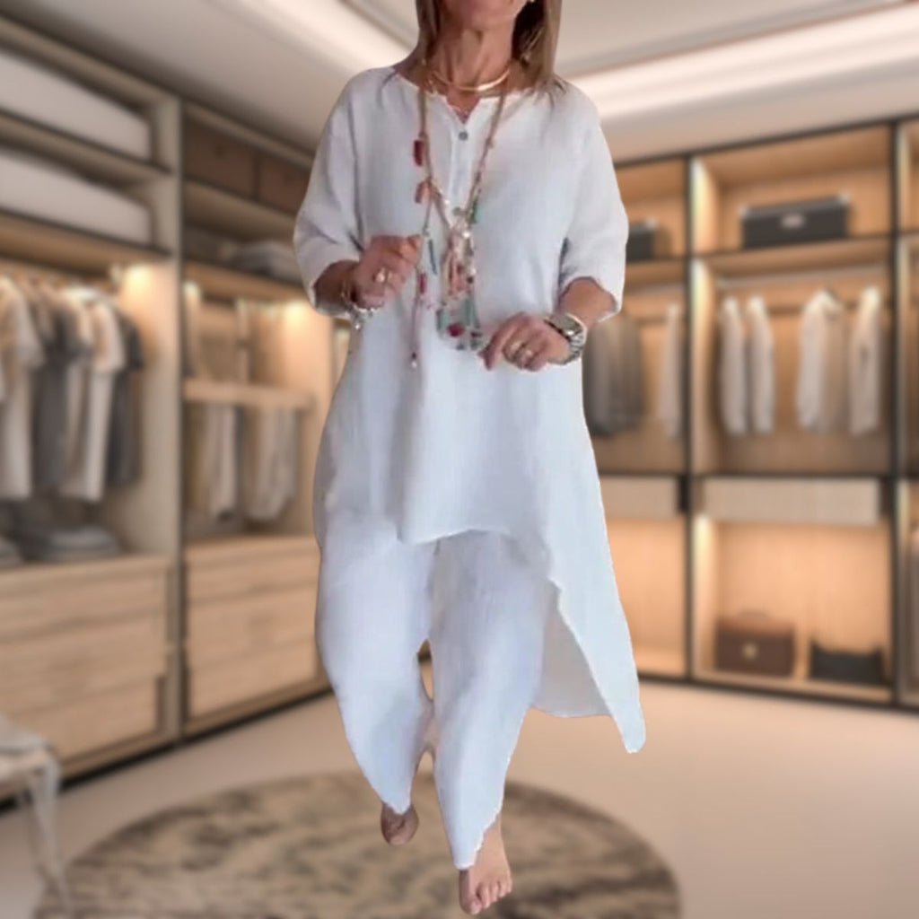 Arletta | Women’s Flowy Asymmetrical Two Piece Matching Set