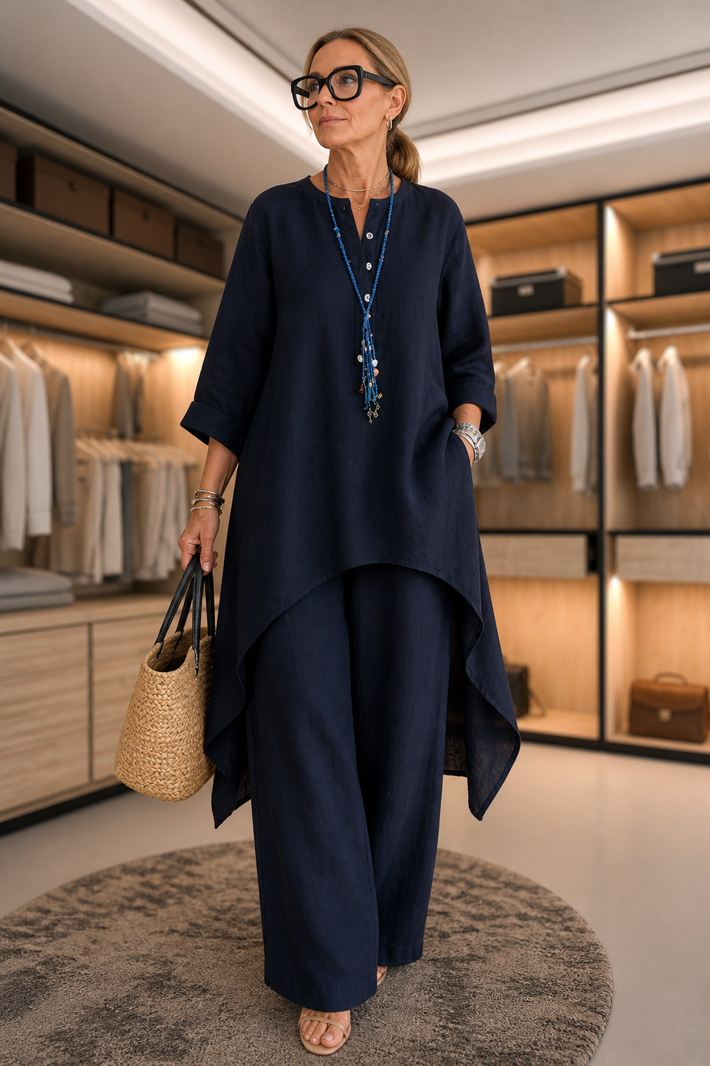 Arletta | Women’s Flowy Asymmetrical Two Piece Matching Set
