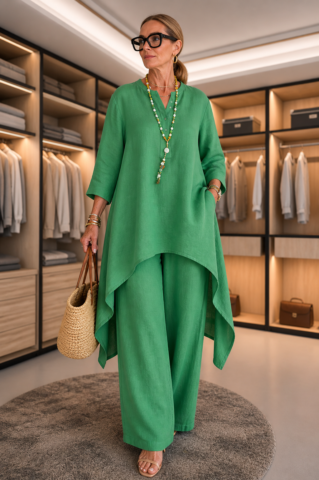 Arletta | Women’s Flowy Asymmetrical Two Piece Matching Set
