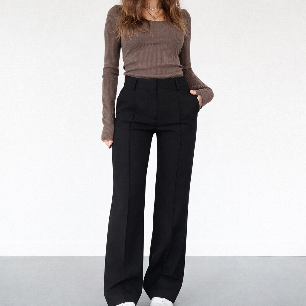 Arlinda | Women’s Tailored High Waist Straight Leg Trousers