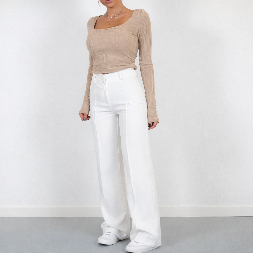 Arlinda | Women’s Tailored High Waist Straight Leg Trousers