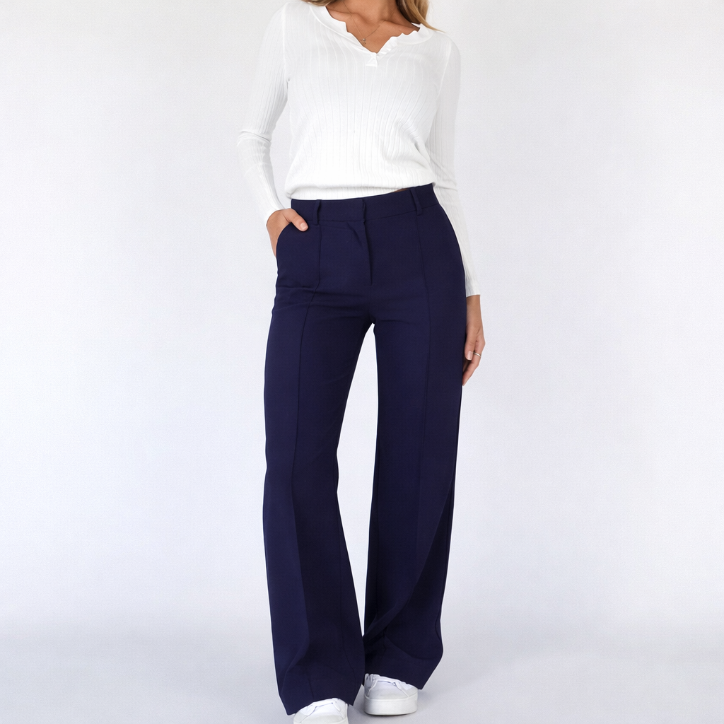 Arlinda | Women’s Tailored High Waist Straight Leg Trousers