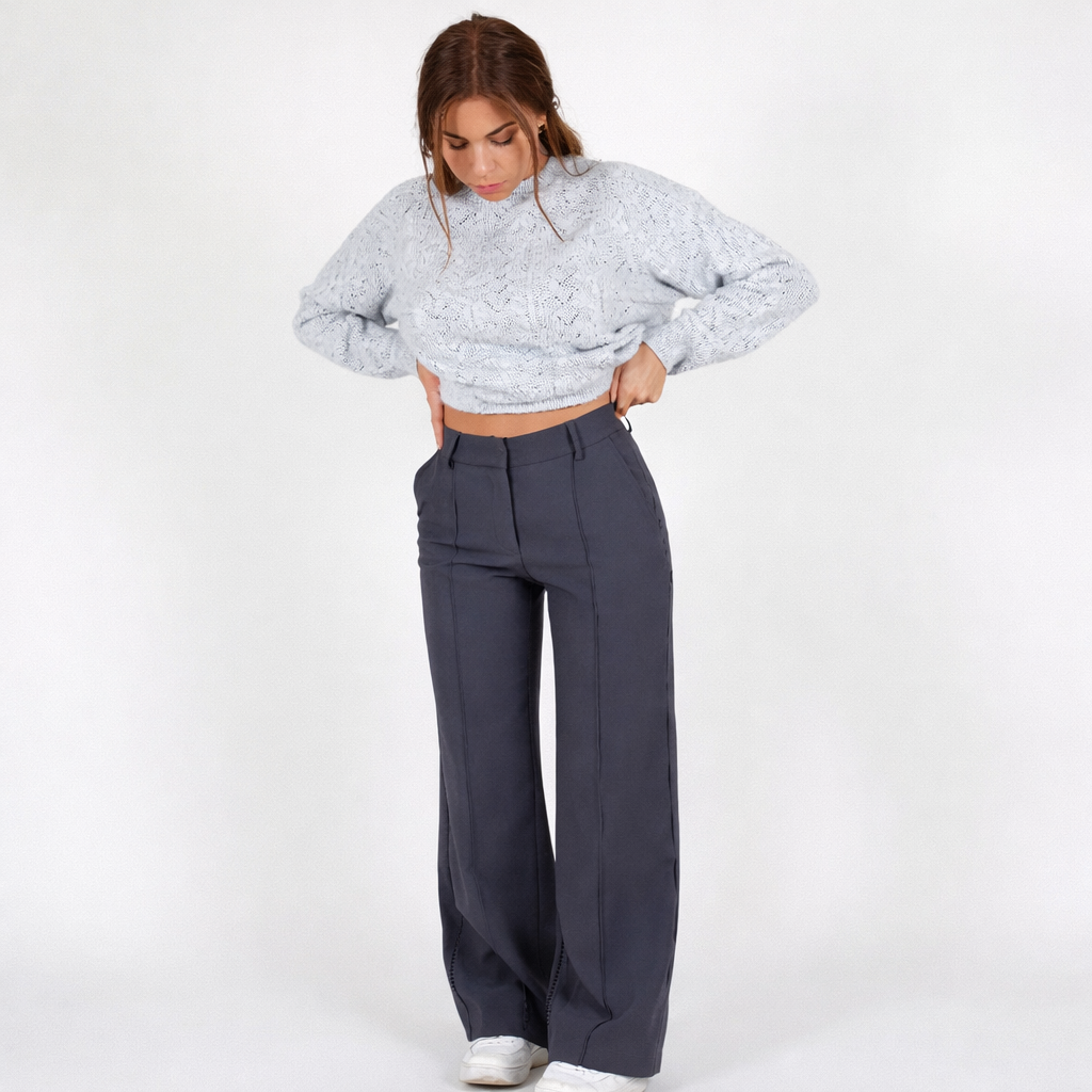 Arlinda | Women’s Tailored High Waist Straight Leg Trousers