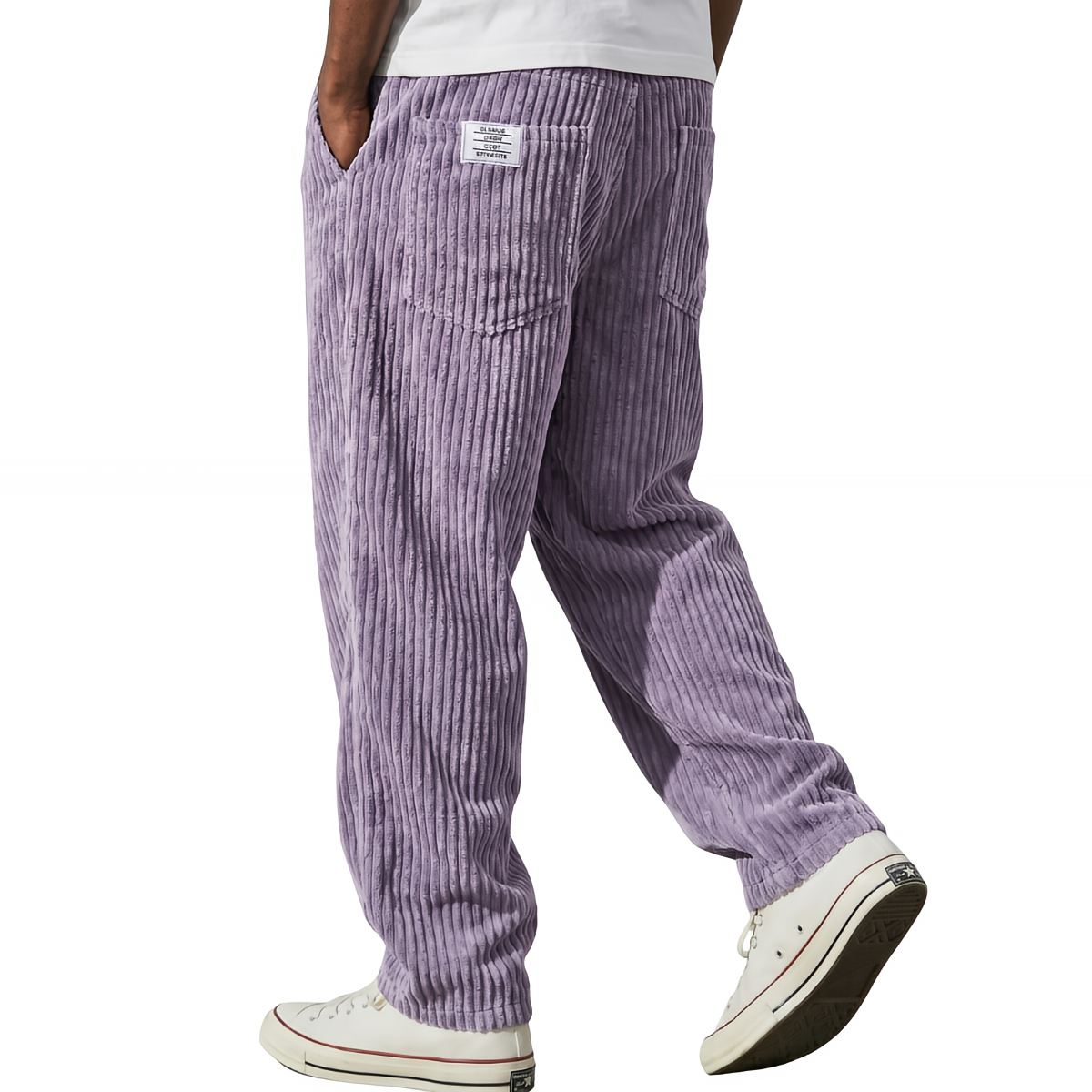Armond | Men's Back Pocket Ribbed Straight Leg Trousers