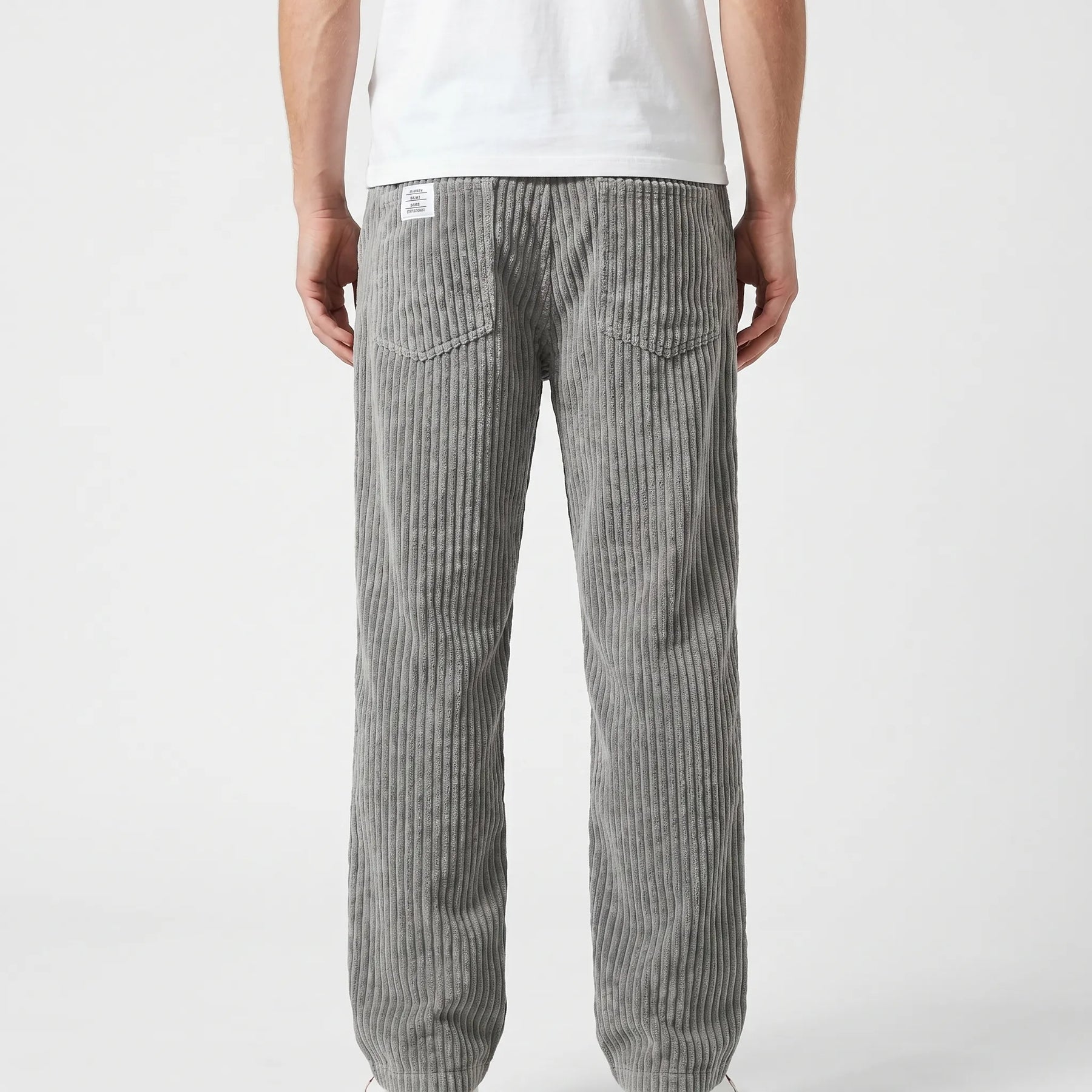 Armond | Men's Back Pocket Ribbed Straight Leg Trousers