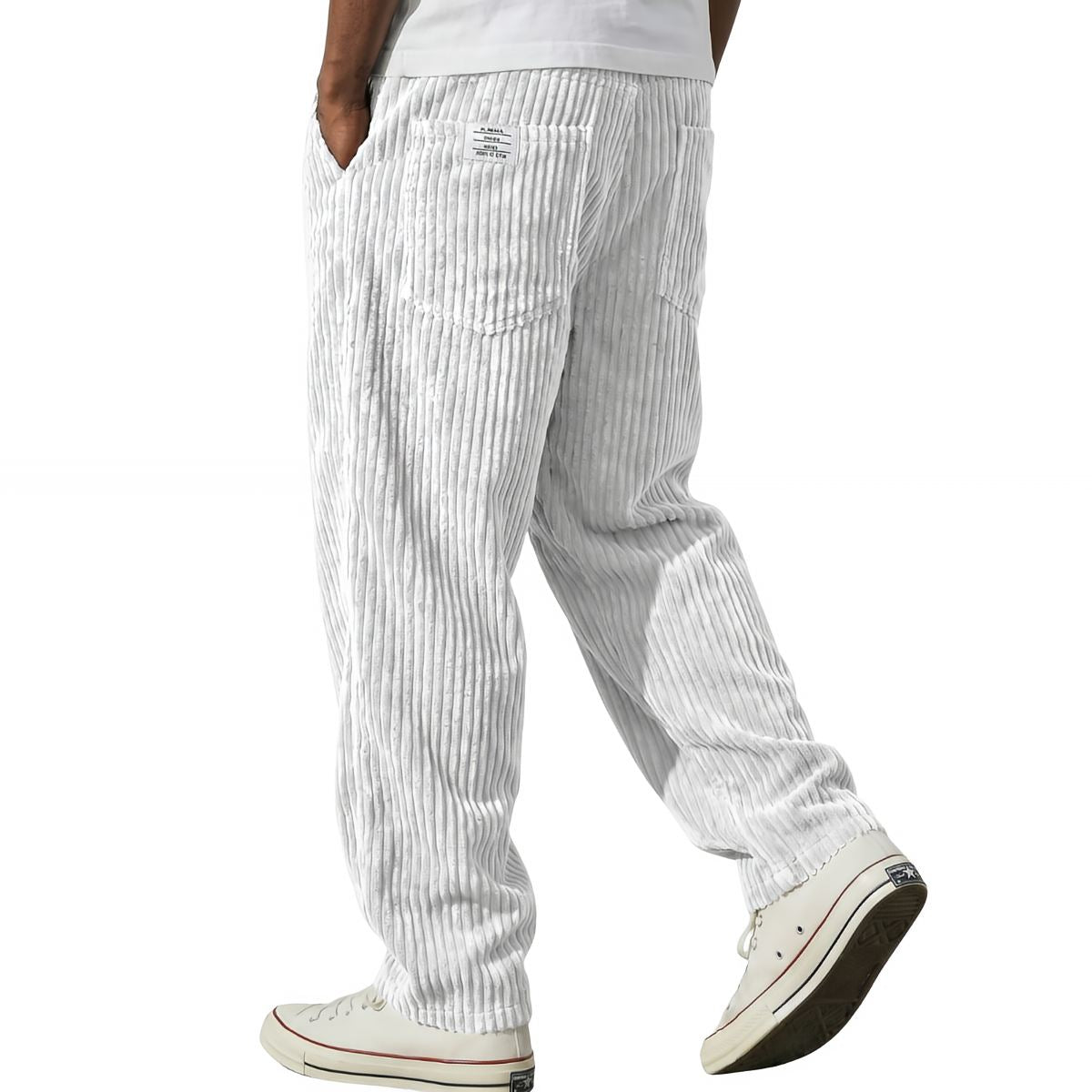 Armond | Men's Back Pocket Ribbed Straight Leg Trousers