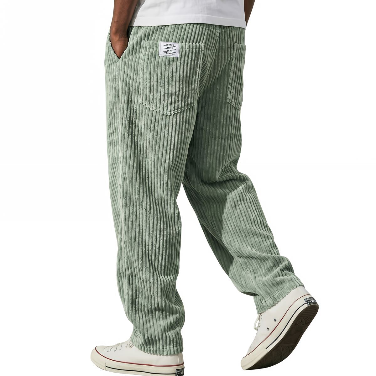 Armond | Men's Back Pocket Ribbed Straight Leg Trousers