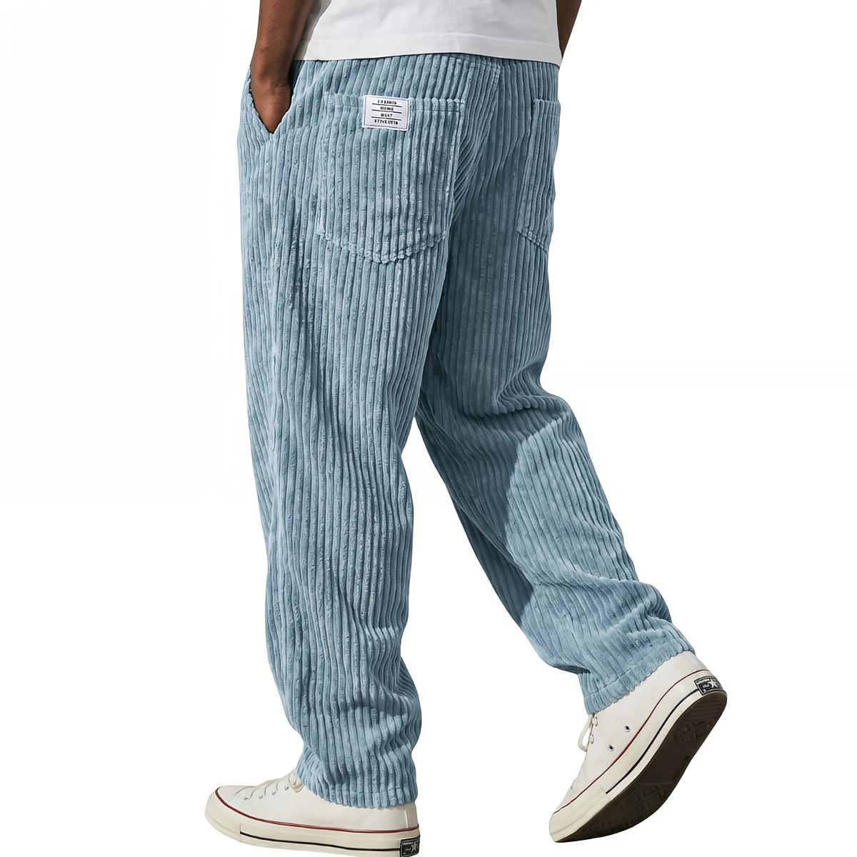 Armond | Men's Back Pocket Ribbed Straight Leg Trousers