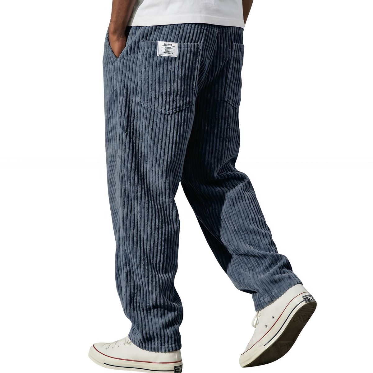 Armond | Men's Back Pocket Ribbed Straight Leg Trousers