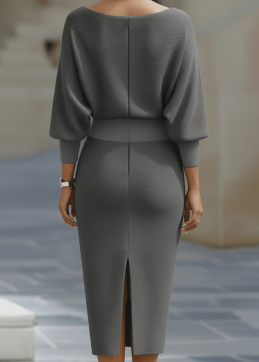Arnetta | Women’s Textured Draped Batwing Midi Dress