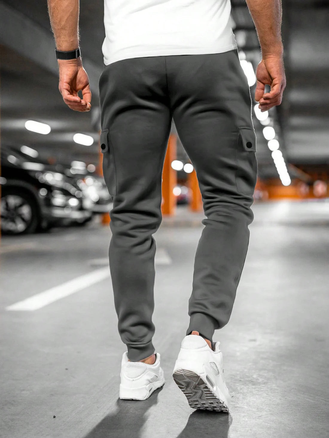 Ashford | Men's Drawstring Pockets Cargo Slim Fit Trousers