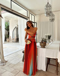 Ashlyn | Women’s Cut Out High Slit Flowy Maxi Dress