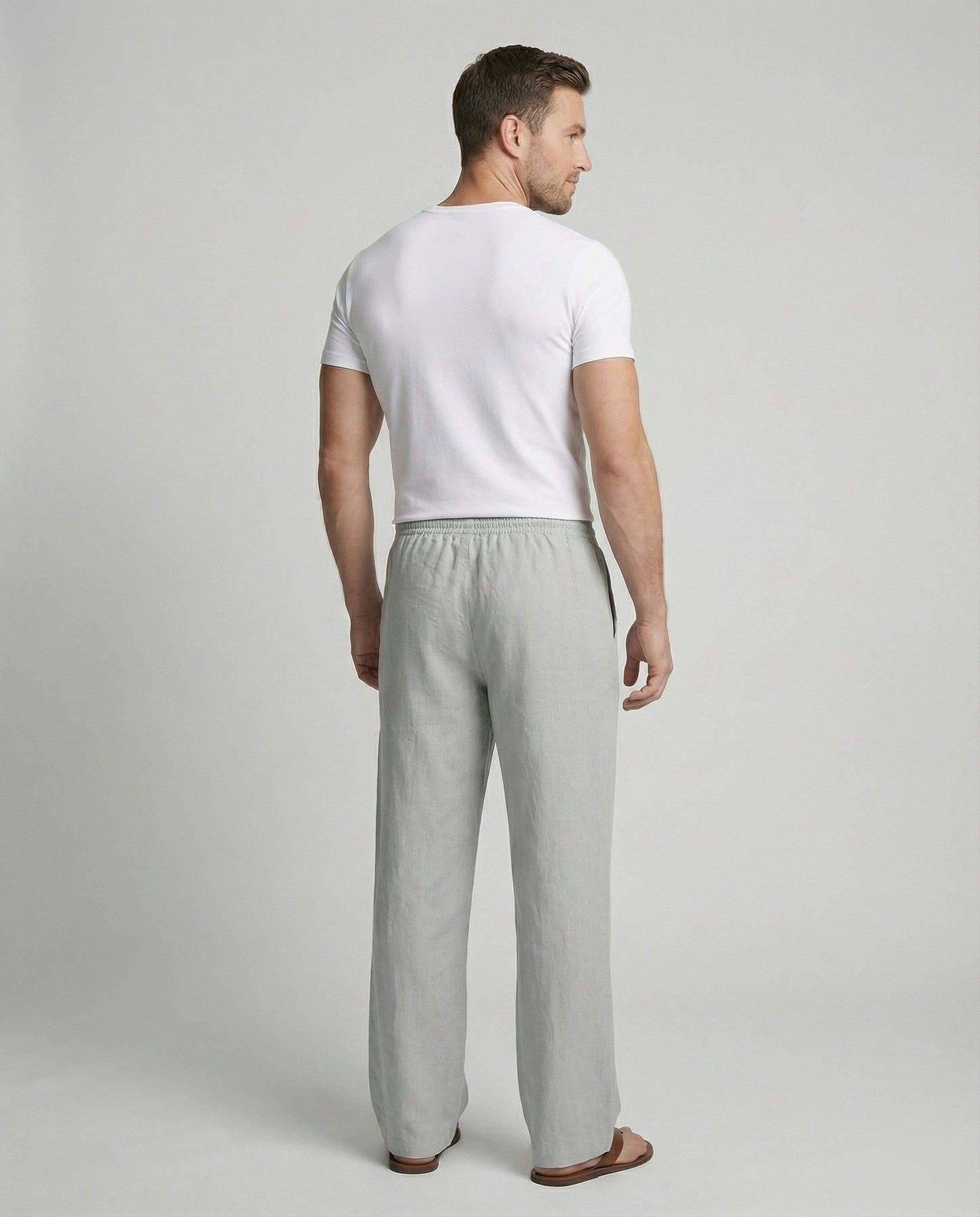 Ashton | Men's Drawstring Straight Leg Summer Trousers