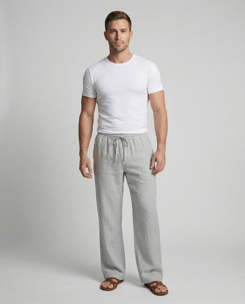 Ashton | Men's Drawstring Straight Leg Summer Trousers
