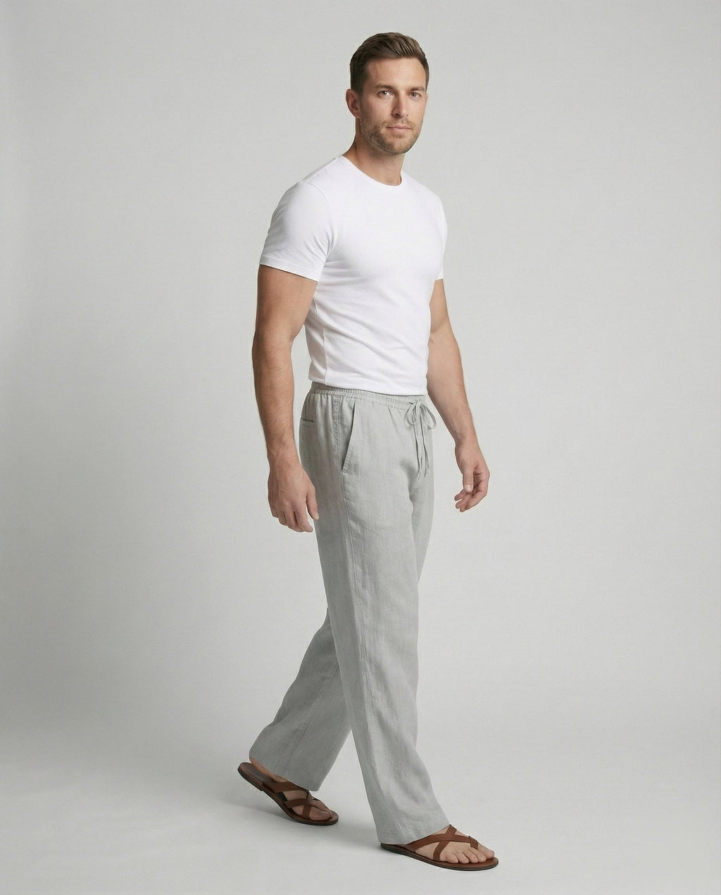 Ashton | Men's Drawstring Straight Leg Summer Trousers