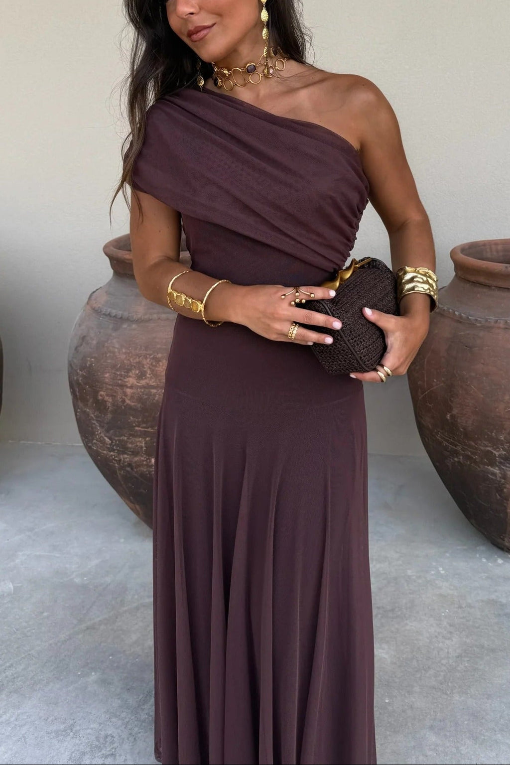 Astrid | Women’s One Shoulder Draped Graduation Party Dress