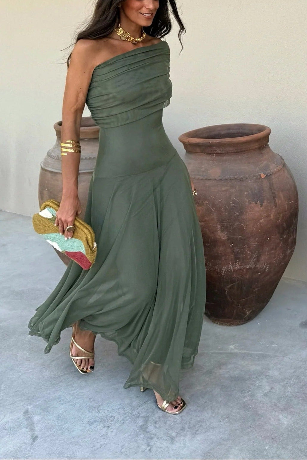 Astrid | Women’s One Shoulder Draped Graduation Party Dress