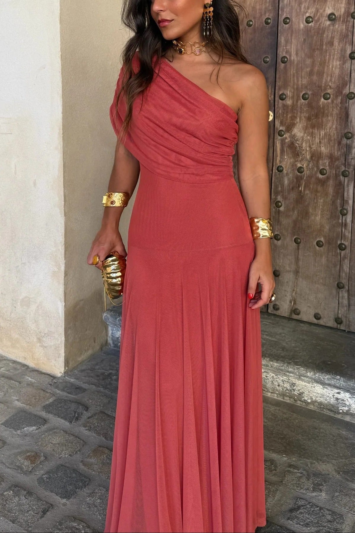 Astrid | Women’s One Shoulder Draped Graduation Party Dress