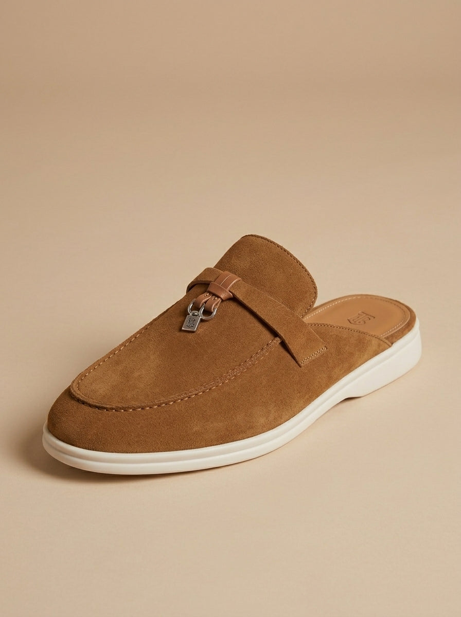 Auberon | Men's Open Back Slip On Round Toe Loafers