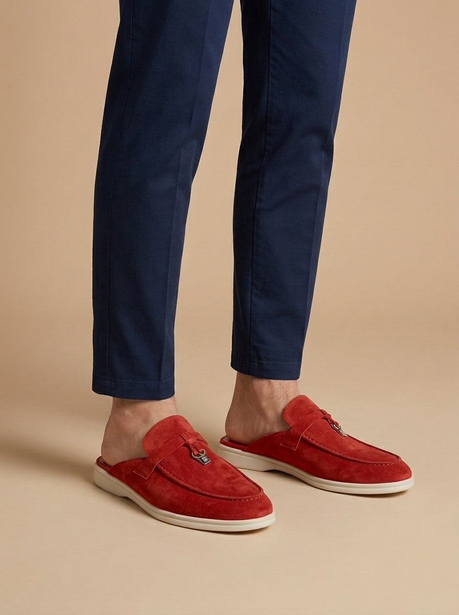 Auberon | Men's Open Back Slip On Round Toe Loafers