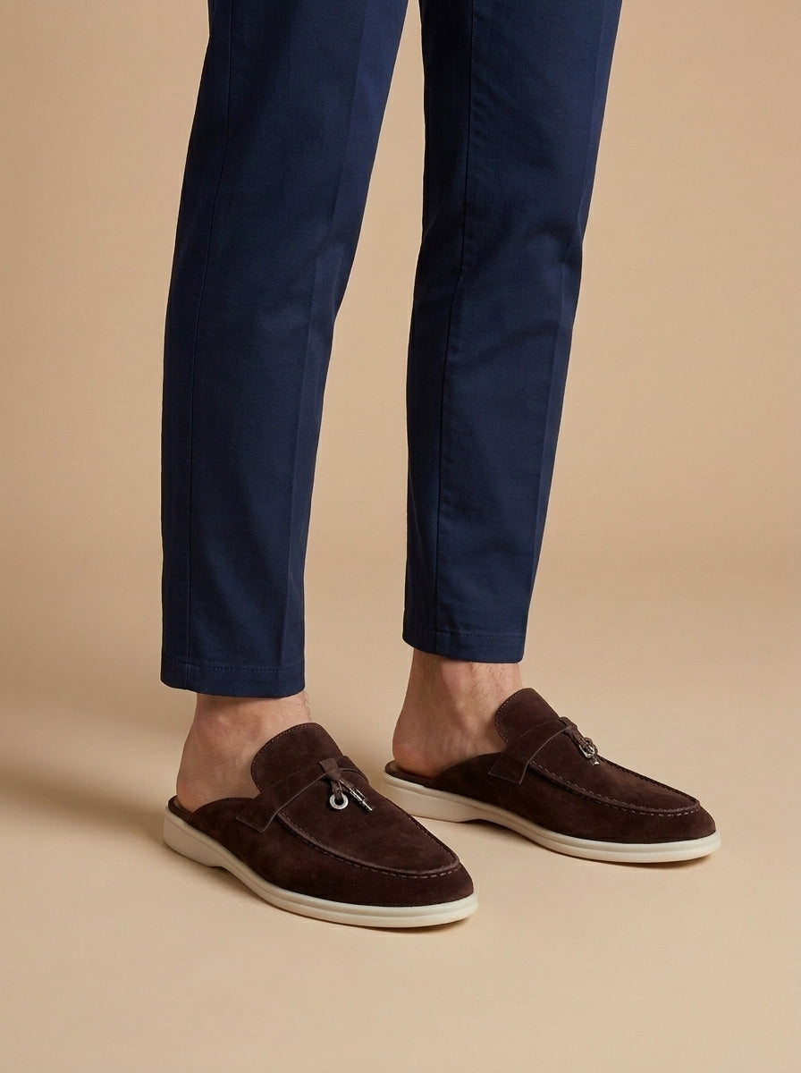 Auberon | Men's Open Back Slip On Round Toe Loafers