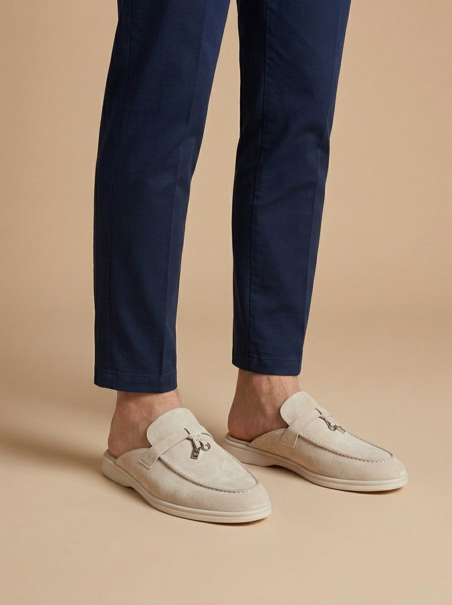 Auberon | Men's Open Back Slip On Round Toe Loafers