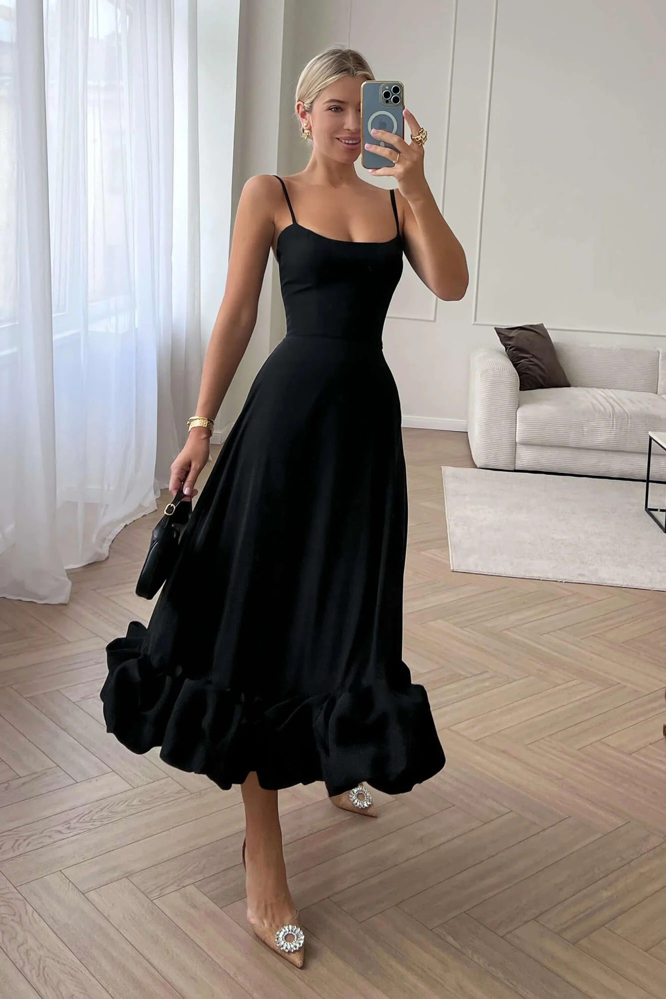 Aurora | Women’s Sleeveless Scoop Neck Flowy Wedding Guest Dress