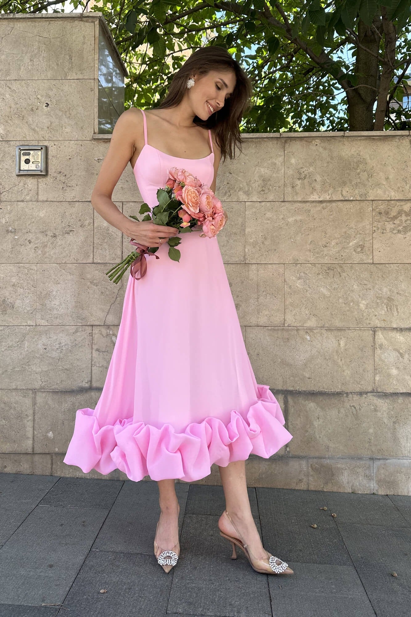 Aurora | Women’s Sleeveless Scoop Neck Flowy Wedding Guest Dress
