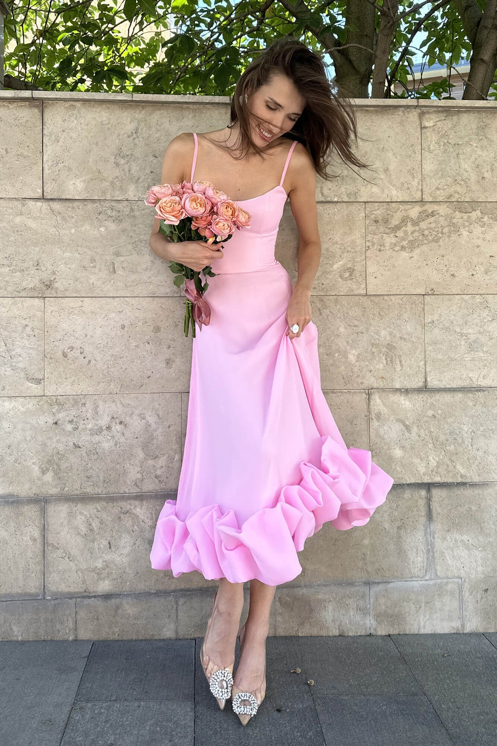 Aurora | Women’s Sleeveless Scoop Neck Flowy Wedding Guest Dress
