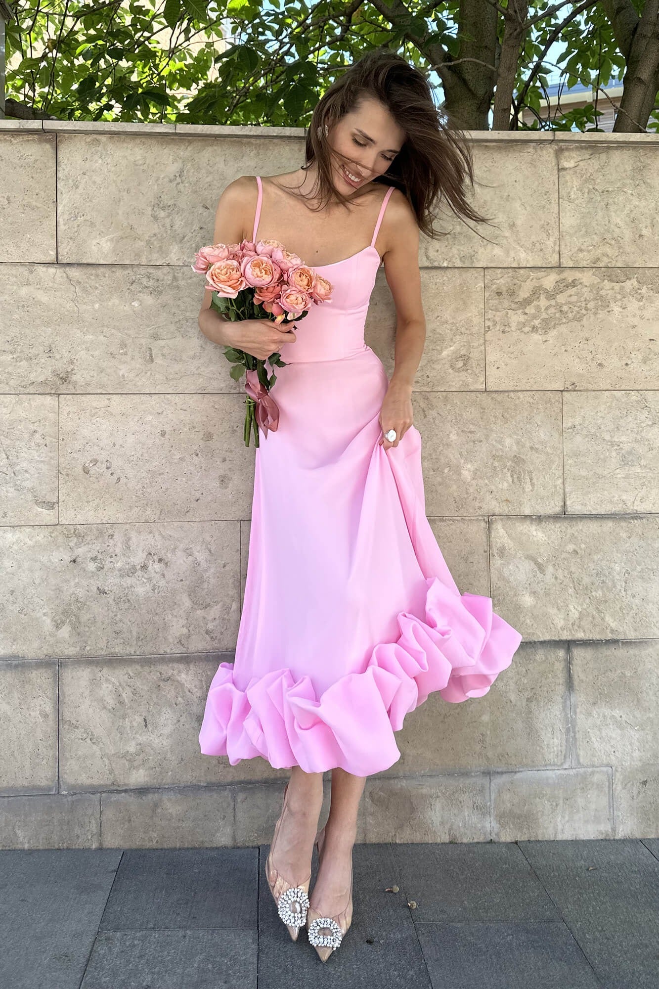 Aurora | Women’s Sleeveless Scoop Neck Flowy Wedding Guest Dress