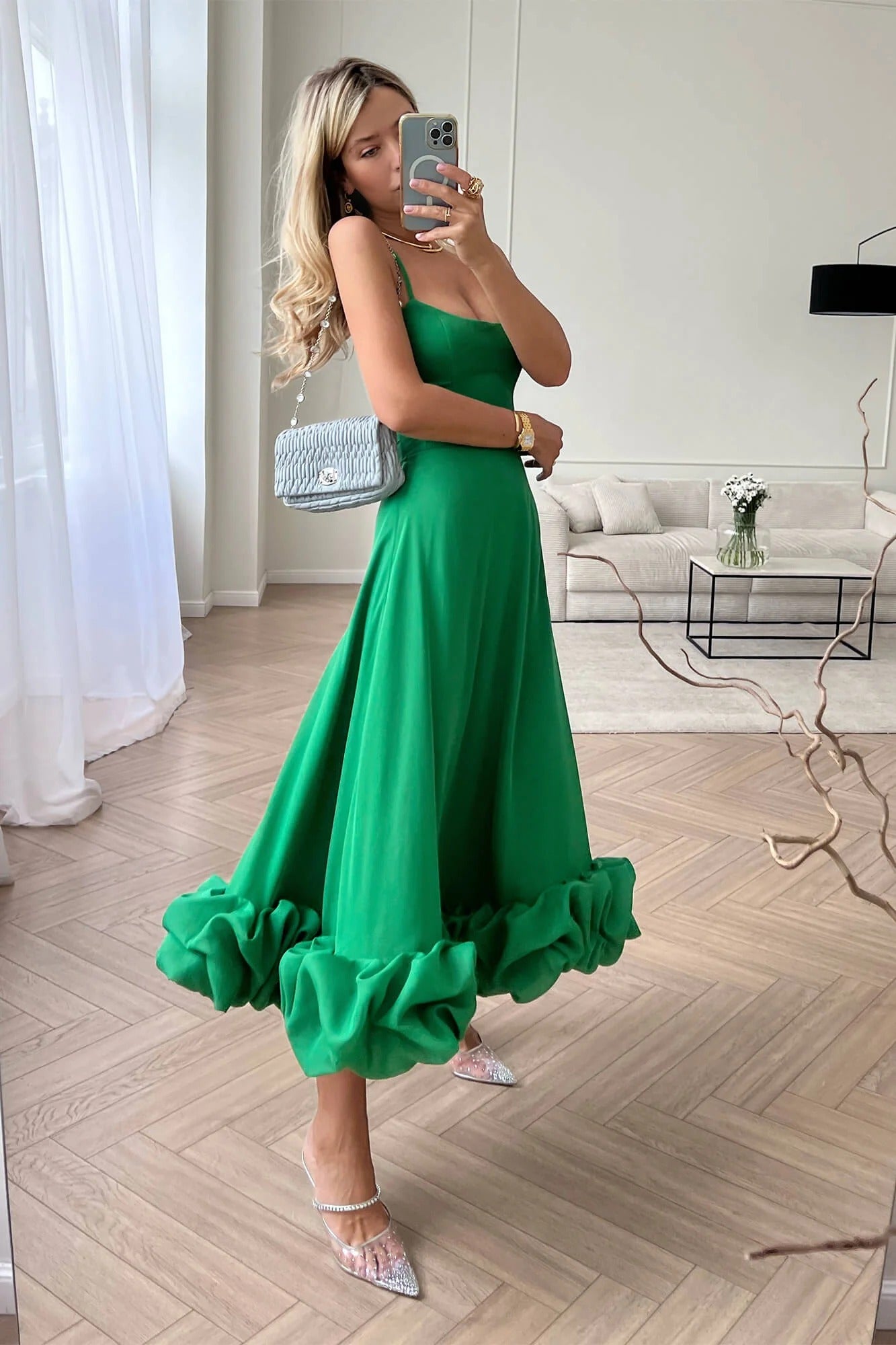 Aurora | Women’s Sleeveless Scoop Neck Flowy Wedding Guest Dress