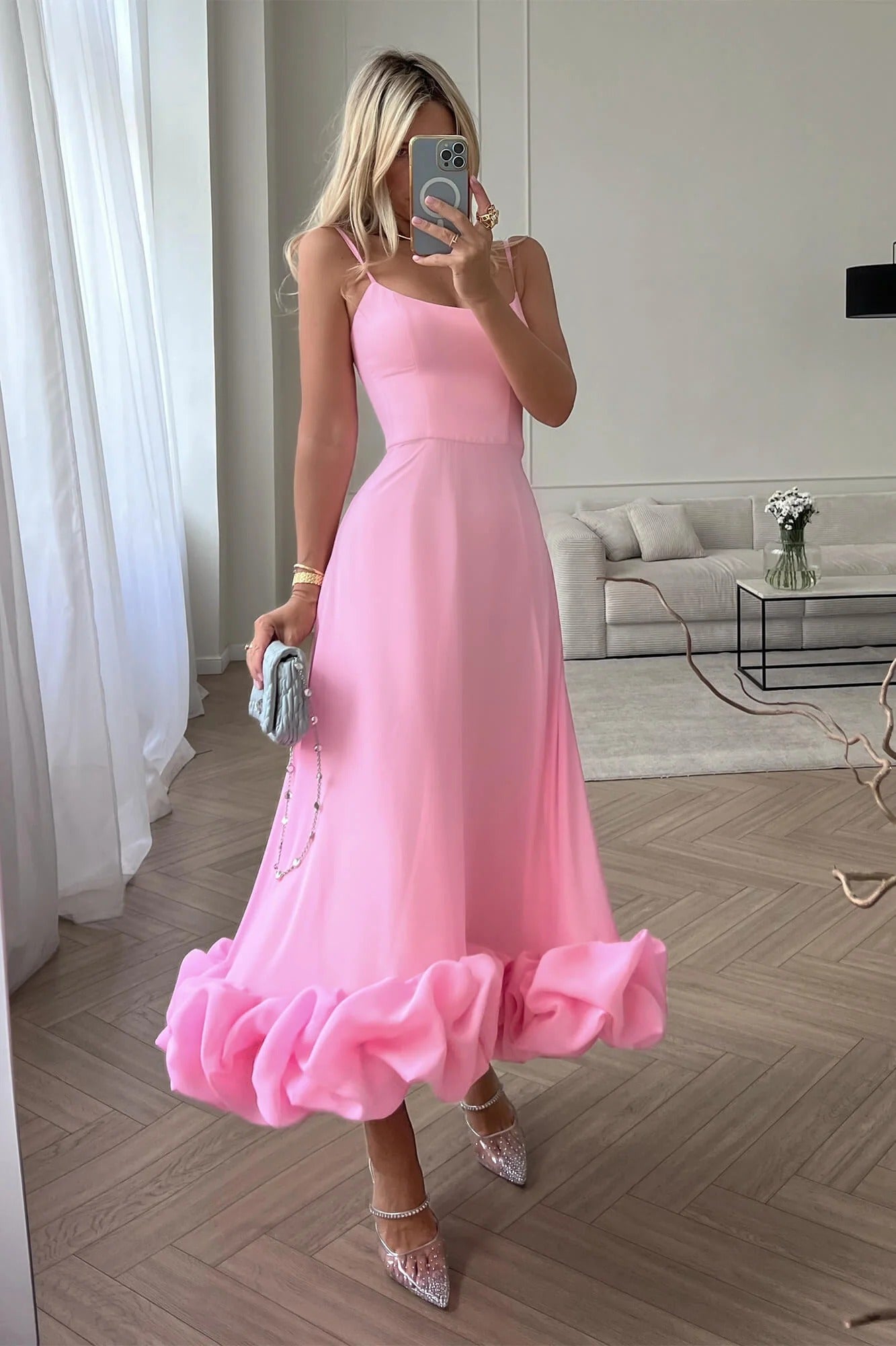 Aurora | Women’s Sleeveless Scoop Neck Flowy Wedding Guest Dress