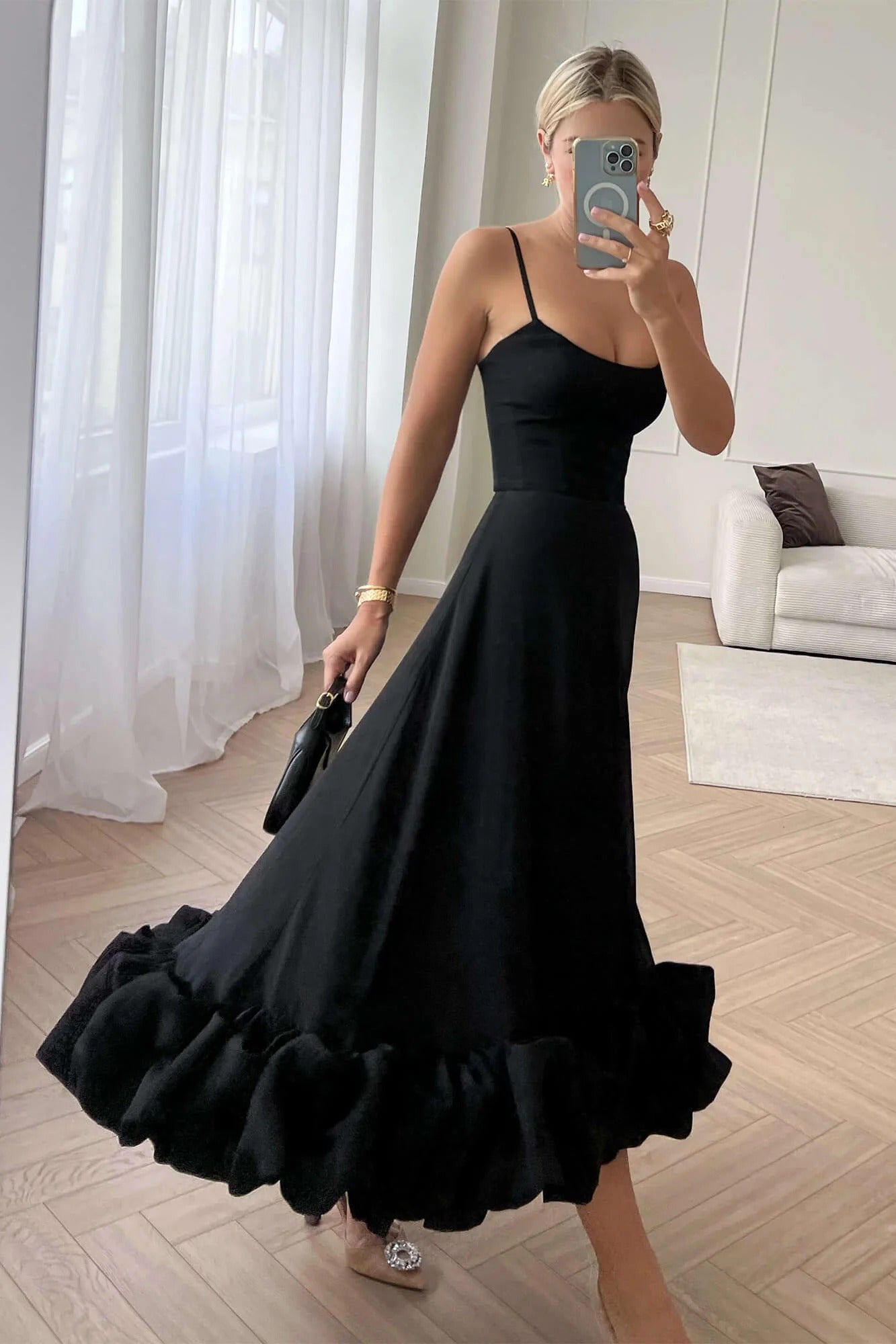 Aurora | Women’s Sleeveless Scoop Neck Flowy Wedding Guest Dress