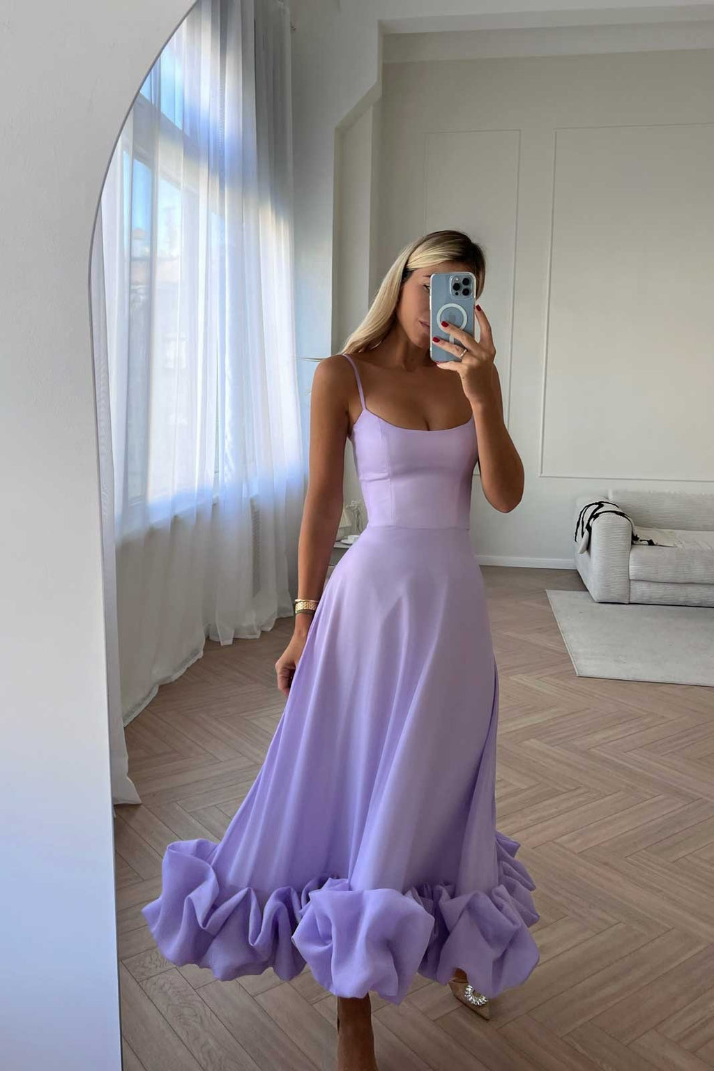 Aurora | Women’s Sleeveless Scoop Neck Flowy Wedding Guest Dress