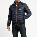 Avraham | Men’s Front Zip Stand Collar Long Sleeve Bomber Jacket