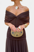 Ayla | Women’s Off Shoulder Twist Front Formal Gown