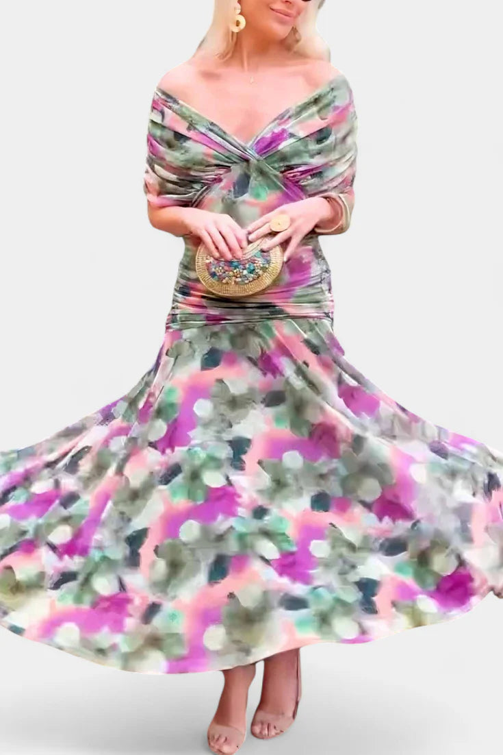 Ayla | Women’s Off Shoulder Twist Front Formal Gown